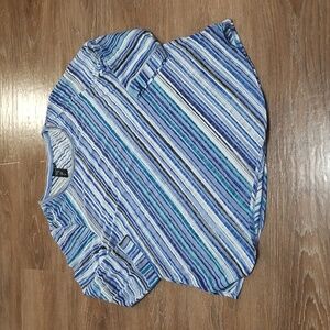 (M) Focus Casual Life Striped Lightweight T-Shirt Weekend Colorful Seasonal